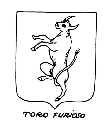 Bild des heraldischen Begriffs: Toro furioso